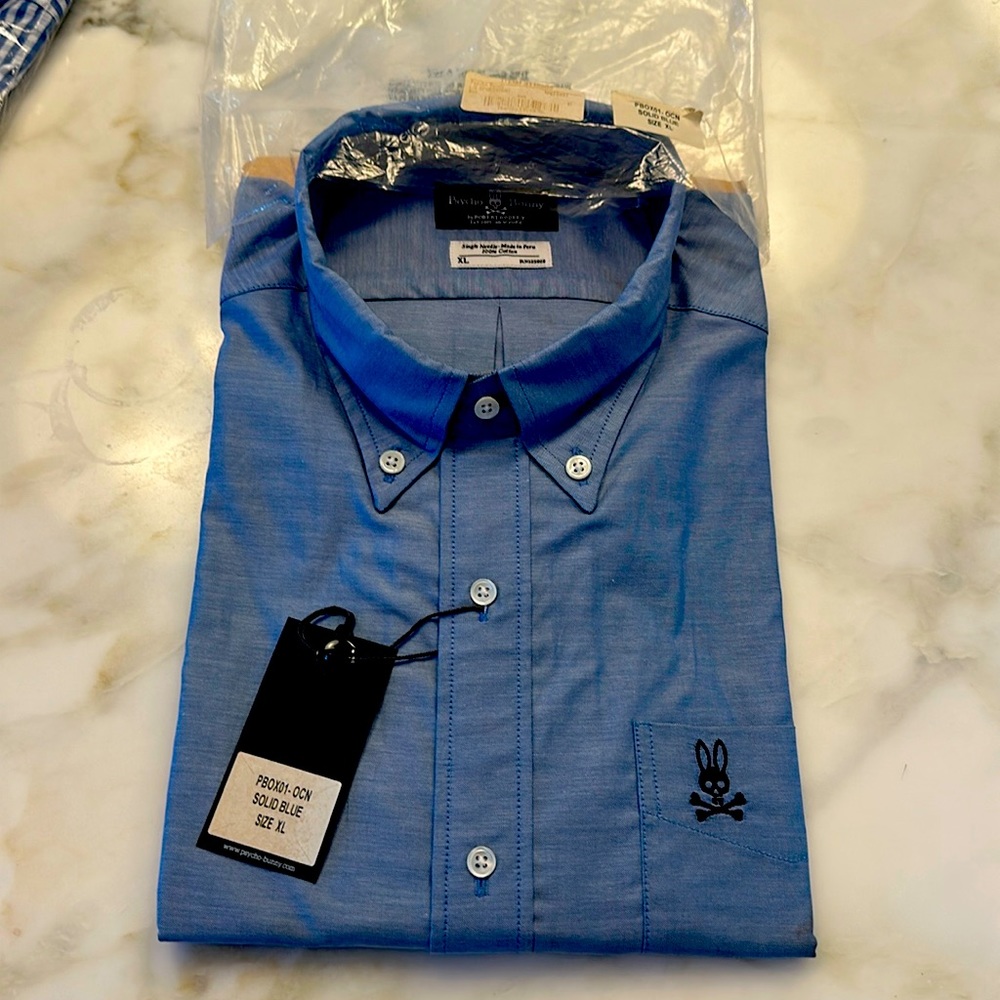 Psycho button down shirt new